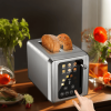 PSKST075AE  2-piece retro toaster SUS304 food-grade 6 browning levels 3 functions - defrosting/reheating/cancelling 2-inch wide groove Easy-to-clean r