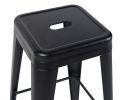 24 Inch Counter Height Stool, Backless Metal Bar Stools Set of 2, Non-Stackable, Detachable & Easy Assembly